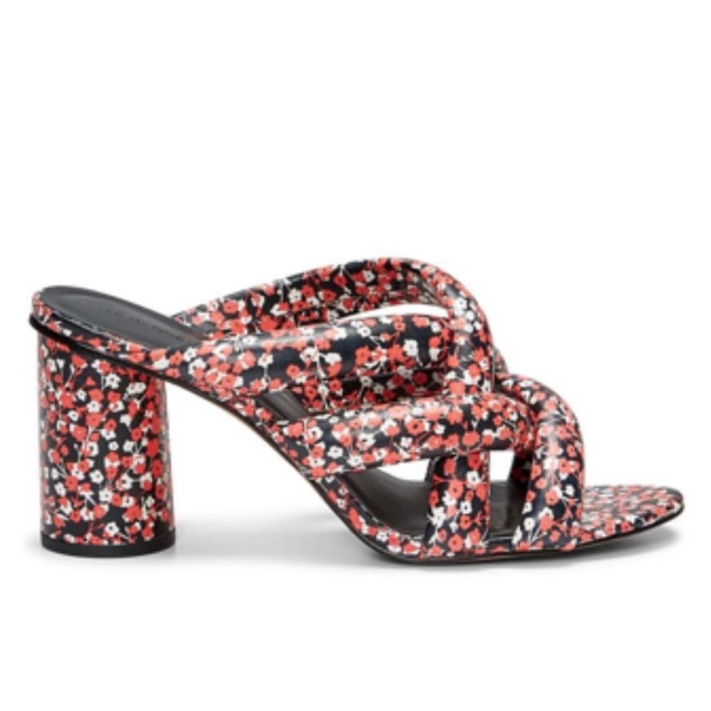 Rebecca Minkoff Amandine High-Heel Slide Shoes.